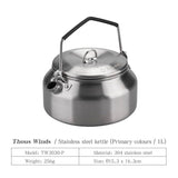 1L Portable Stainless Steel Water Kettle Teapot for Outdoor Camping - Boil Coffee, Make Tea, Cookware Tableware Supplies