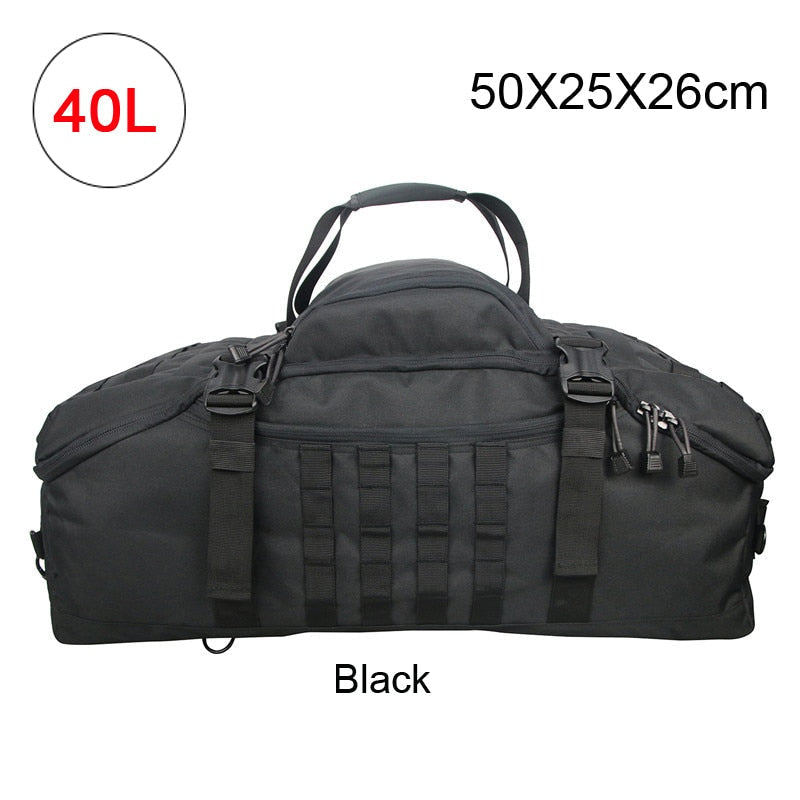 Men's Military Tactical Waterproof Gym Bag - Molle Camping Backpack for Sports and Travel