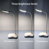 Dimmable Desk Lamp with Night Light, 360 Degree Swivel Head, Rechargeable for Study, Reading, Work, Camping