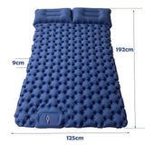 Double Camping Sleeping Mat - Self Inflatable, Extra Wide, Portable Nylon TUP Air Mattress for Outdoor Hiking