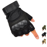 Military Fingerless Hard Knuckle Tactical Gloves for Hiking, Cycling, Climbing, Camping, and Outdoor Sports