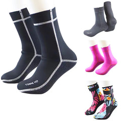 3mm Neoprene Underwater Winter Scuba Diving Socks - Non-slip, Warm, Unisex Beach & Snorkeling Gear
