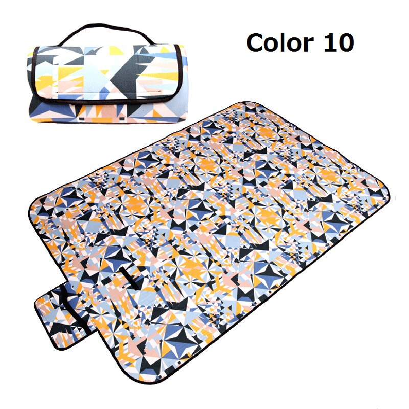 Portable Folding Picnic Mat - Thick, Moisture-Proof, Nation Style Print for Camping, Beach, Baby, and Travel