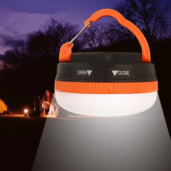 LED Retractable Lantern - Portable Camping Light with Tent Hook for Backpacking, Hiking, Home, and Emergency Use