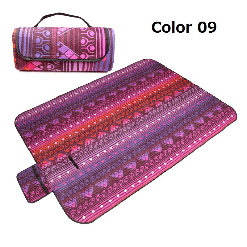 Portable Folding Picnic Mat - Thick, Moisture-Proof, Nation Style Print for Camping, Beach, Baby, and Travel