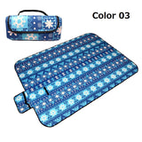 Portable Folding Picnic Mat - Thick, Moisture-Proof, Nation Style Print for Camping, Beach, Baby, and Travel