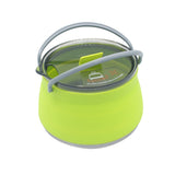 Portable Silicone Folding Kettle - Collapsible Mini Boiling Water Pot with Handle for Outdoor Camping & Hiking Coffee/Tea