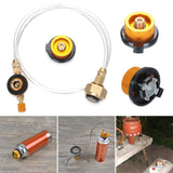 Gas Camping Adapter for Outdoor Stove - Survival Equipment, Butane Refill, Camp Cooking Supplies