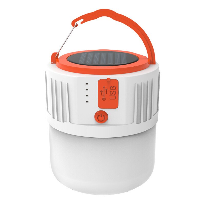 Portable Solar Camping Lantern: USB Rechargeable Tent Lamp, 2400mAh Power Bank for BBQ, Hiking, Emergency