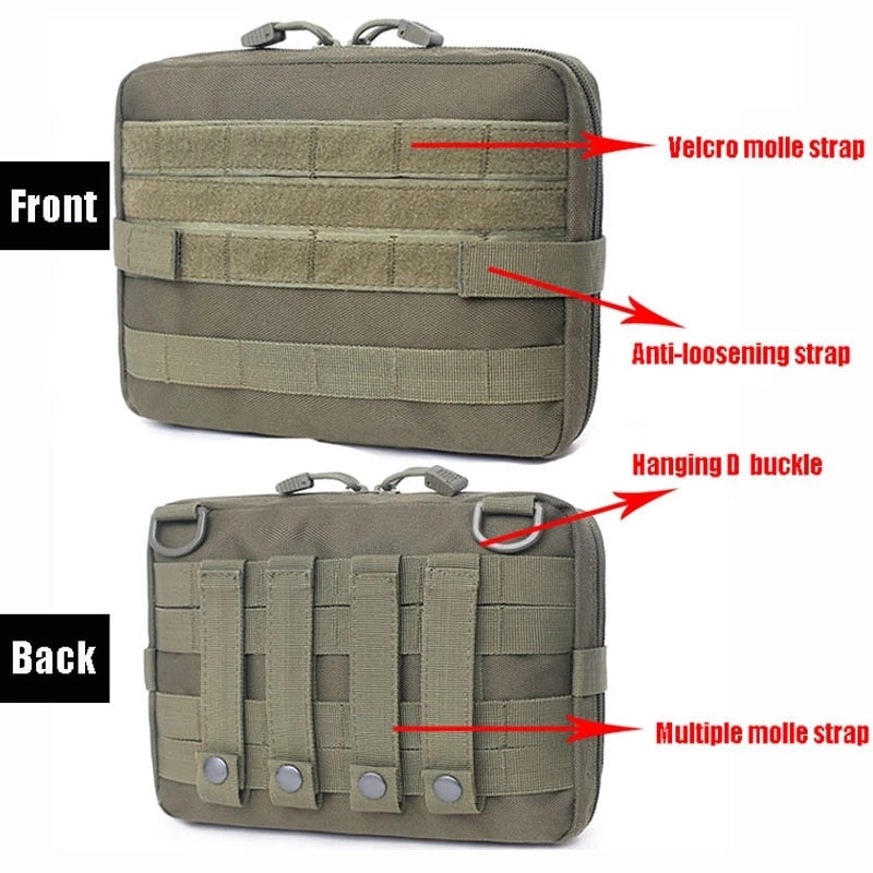 Molle Military EMT Tactical Pouch Bag - Outdoor Emergency Pack for Camping, Hunting, Medical, Utility, EDC Multi-tool Kit