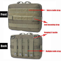 Molle Military EMT Tactical Pouch Bag - Outdoor Emergency Pack for Camping, Hunting, Medical, Utility, EDC Multi-tool Kit