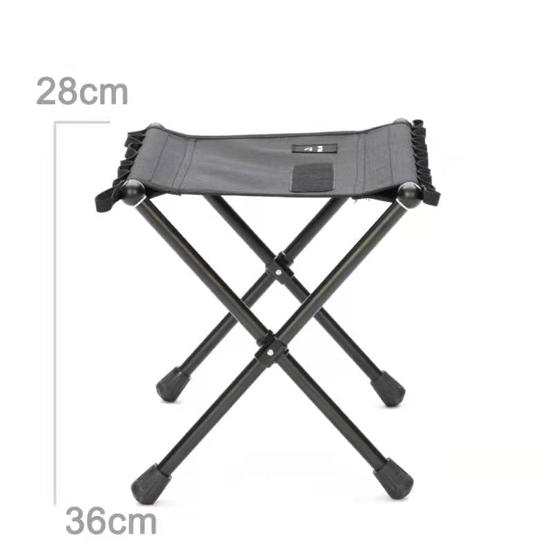 Lightweight Aluminum Alloy Folding Tactical Camp Stool - Portable Outdoor Camping, Fishing Moon Chair with Cordura Fabric