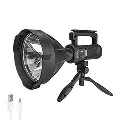 Super Bright LED Rechargeable Spotlight with Tripod for Fishing, Camping, and Working