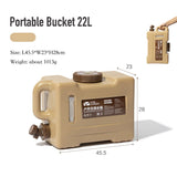 Portable Camping Water Bucket - Outdoor Storage Tank for Tourism, Picnics, Showers, and Gear