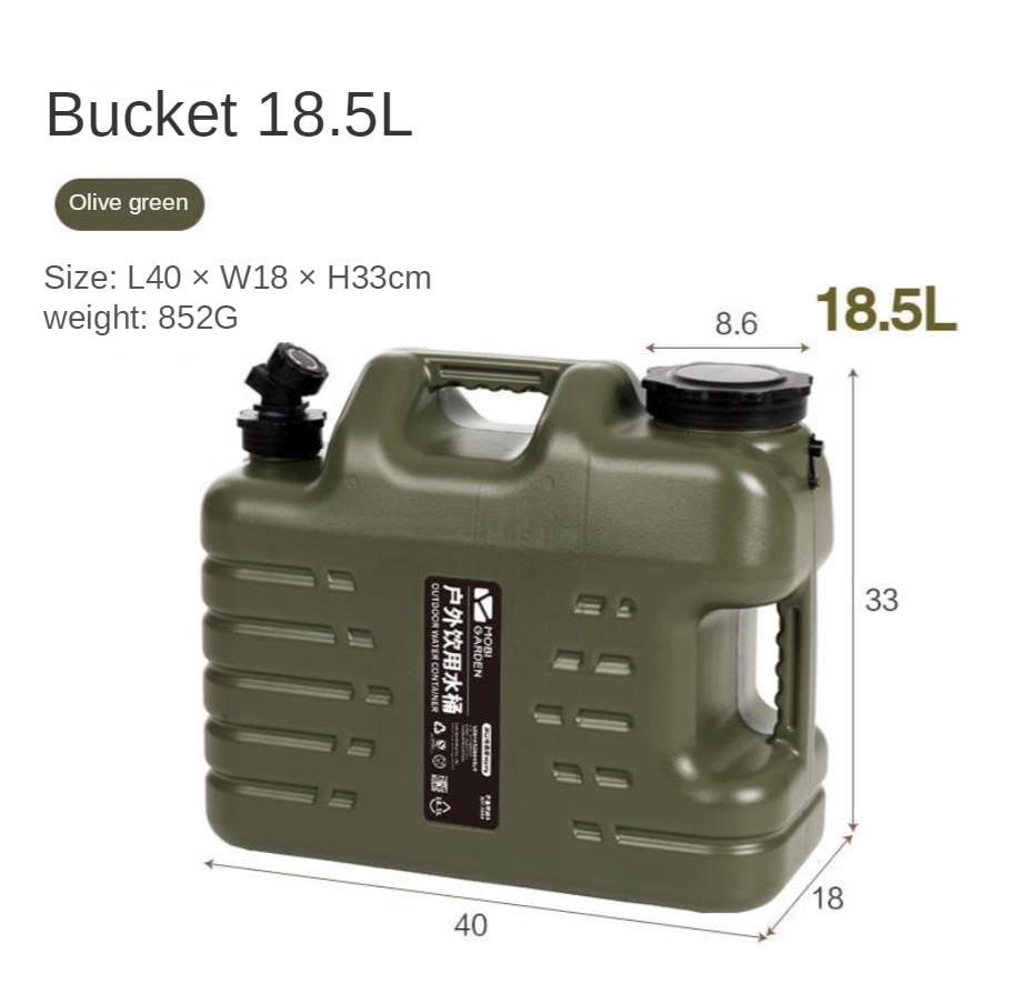 Large Capacity Household Water Storage Tank with Faucet - Portable for Outdoor Camping