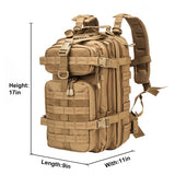 Men's 30L Military Tactical Backpack - 1000D Polyester, Waterproof, for Hiking, Camping, Hunting