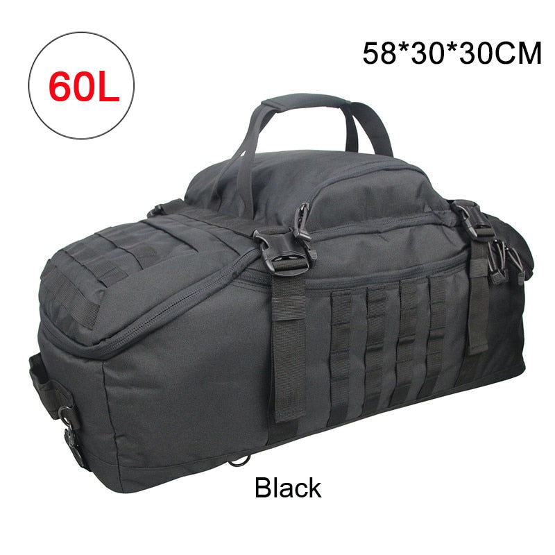 Men's Military Tactical Waterproof Gym Bag - Molle Camping Backpack for Sports and Travel