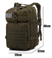 50L Large Capacity Military Tactical Backpack - Army Assault Bag for Trekking, Camping, Hunting, and Outdoor Use