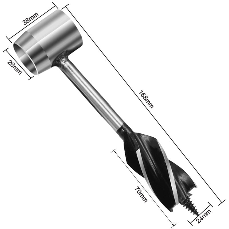 Outdoor Survival Drill Bits: Manual Hole Maker, Punch Tool, Wrench, Woodworking, Camping, Bushcraft