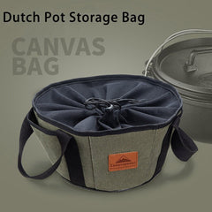 Outdoor Camping Barbecue Storage Bag - Portable Canvas Tote for Cookware and Oven Accessories