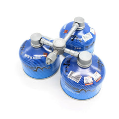 Aluminum Alloy Camping Gas Canister Adapter: 3-to-2 Switch Tool, OD3 Connector for Outdoor Stove