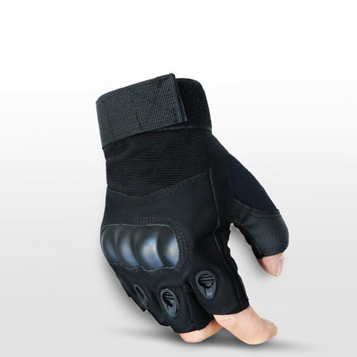 Military Fingerless Hard Knuckle Tactical Gloves for Hiking, Cycling, Climbing, Camping, and Outdoor Sports