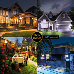 Solar Garden Light with Remote Control - 2 Install Ways, Waterproof Wall Lamp for Yard, Patio, Lawn, and Soil Lighting
