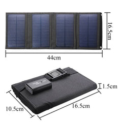 5W 5V Folding USB Solar Charger - Portable, Waterproof Solar Battery for Mobile Phones & Outdoor Use