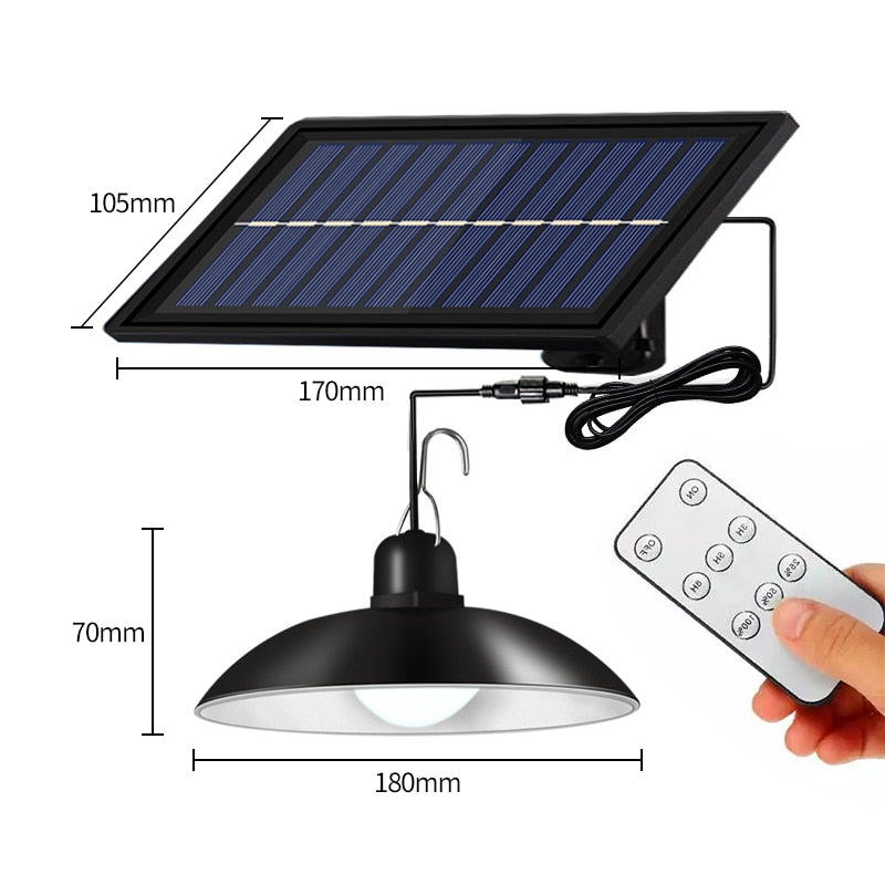 Solar Pendant Light Outdoor/Indoor - 3m Waterproof Hanging Lamps for Garden, Yard, Camping, Shed, Chandelier