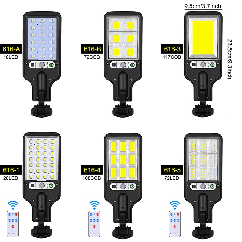 Solar Street Lights Outdoor Lamp, 3 Modes, Waterproof, Motion Sensor, Security Lighting for Garden, Patio, Path, Yard