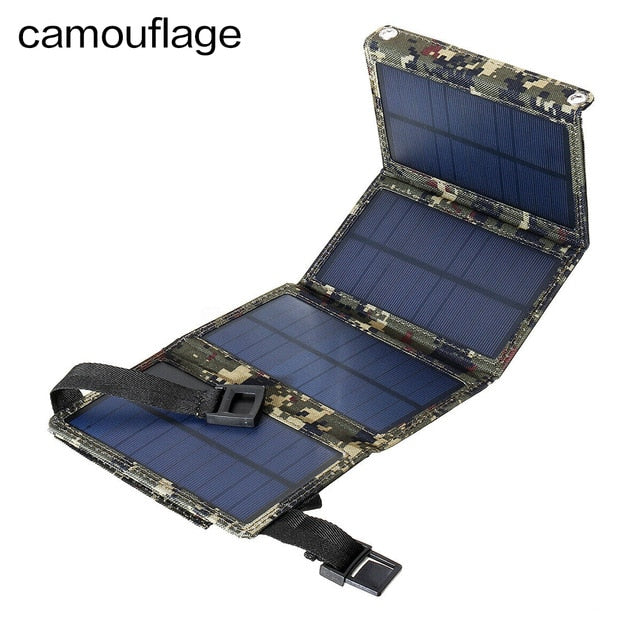 Portable USB Foldable Solar Panel - 5V Waterproof, Flexible, Small, for Mobile Phone Battery Charging