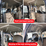 1.4x1.8M Transparent Car Isolation Curtain - Fully Enclosed Protective Film for Main Driving Seat