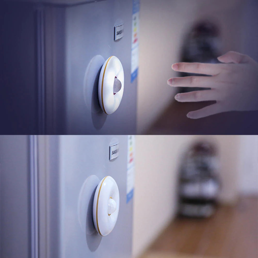 Smart Sensor LED-Nachtlichtlampe mit doppelter Induktion und automatischer magnetischer Wandhalterung