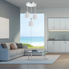 Modern Adjustable Loft Glass Ceiling Pendant Light for Dining Room - Lamp Shade Only, No Bulb Included