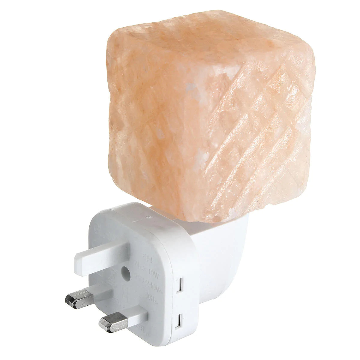 Himalayan Glow Hand Carved Crystal Salt Night Lamp Wall Light AC110-240V