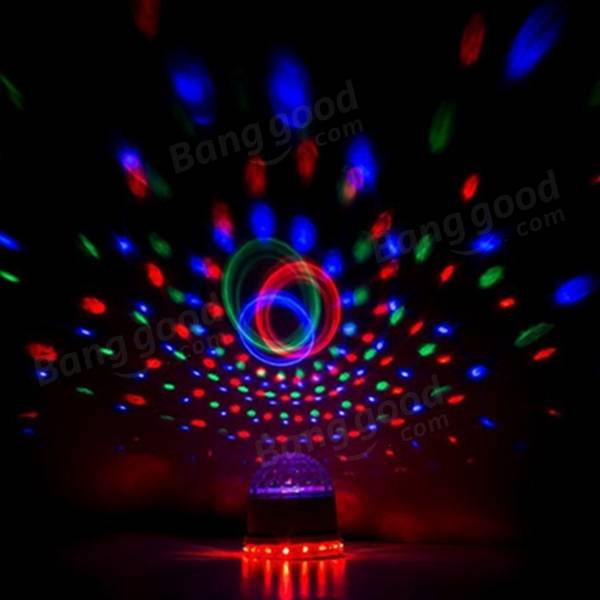 15W LED RGB Crystal Magic Ball Sunflower Stage Light Sound Activated for Christmas Party KTV Disco