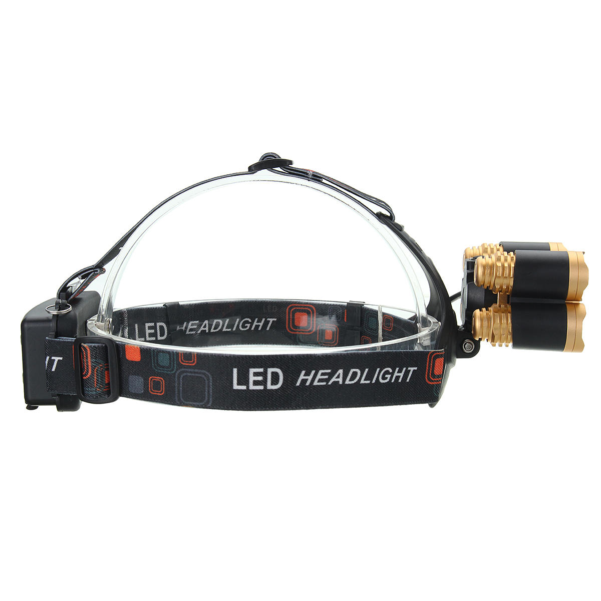 2500 Lumens Bicycle Headlamp with 4 Switch Modes, T6+ 4XPE White Light, Mechanical Zoom