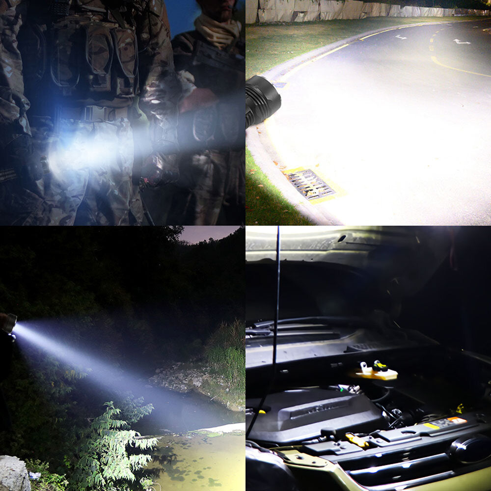 11000LM Ultrabright LED Flashlight with Anduril UI, 546m Range, Includes 4500mAh 21700 Li-ion Battery