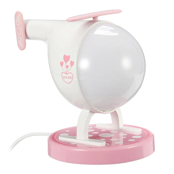 Rechargeable USB Touch Sensor LED Helicopter Night Light with Colorful Timer Atmosphere Lamp