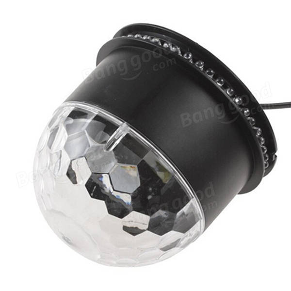 15W LED RGB Crystal Magic Ball Sunflower Stage Light Sound Activated for Christmas Party KTV Disco