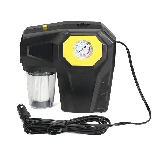 150psi 4-in-1 Tire Inflator Air Pump with LED Light, Auto Air Compressor & Vacuum Cleaner