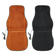 12V Heated Plush Car Seat Cushion Cover - Winter Warmer Heating Pad