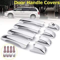 8pcs ABS Chrome Door Handle Covers Set for Chrysler, Dodge, Jeep - 4 Door