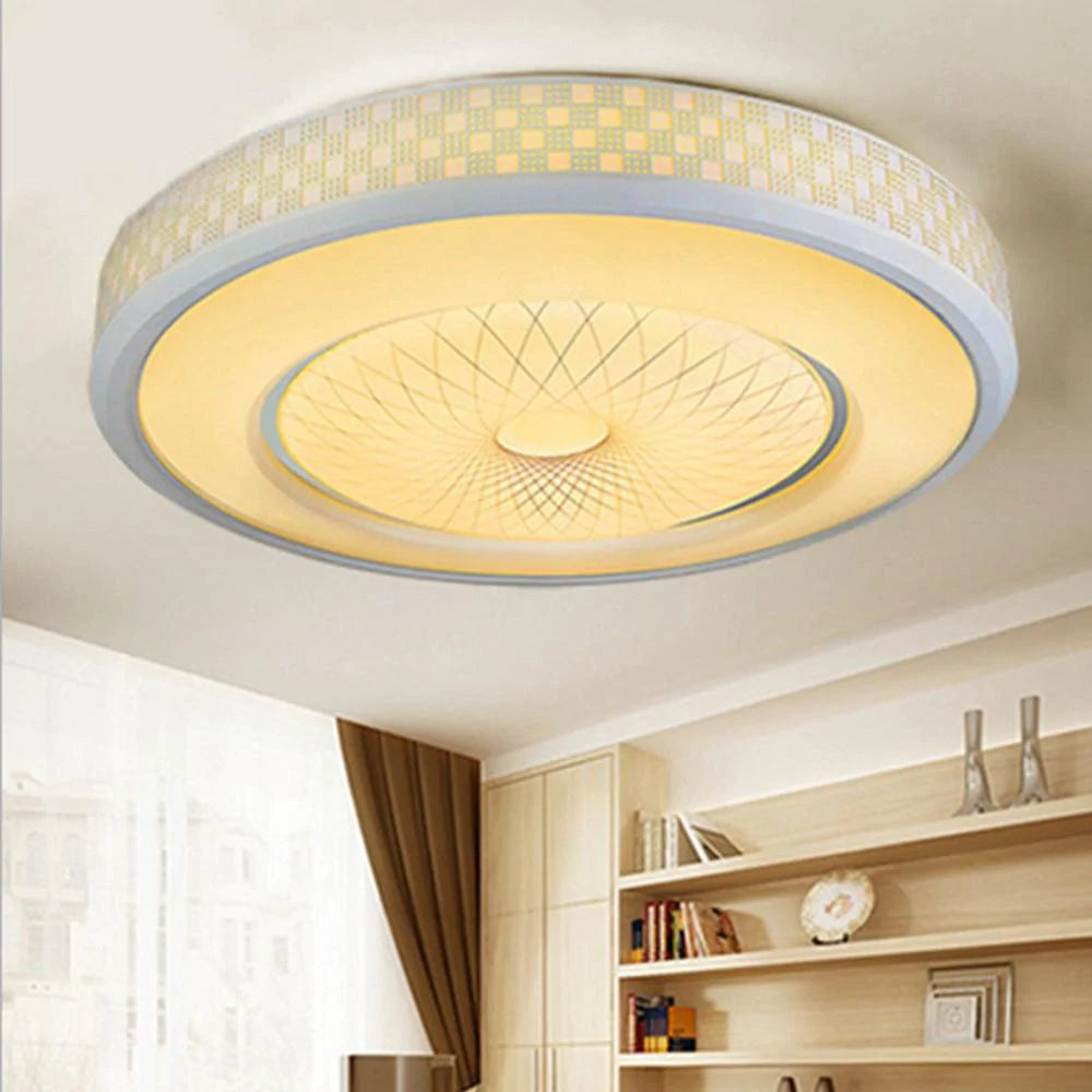 12W 24 LED Bright Round Ceiling Down Light - Modern Luxury Flush Acrylic Lamp