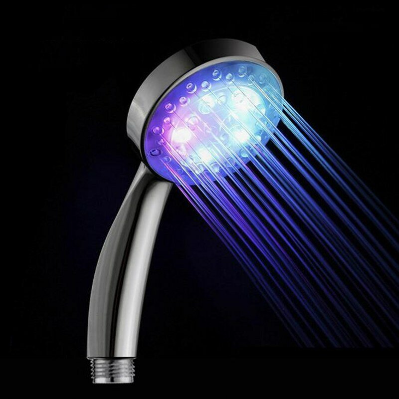 7-Color LED Light Handheld Shower Head with Boosting Filtration