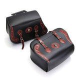 Universal PU Leather Motorcycle Saddlebags - Side Pouch Luggage & Bicycle Tool Bag