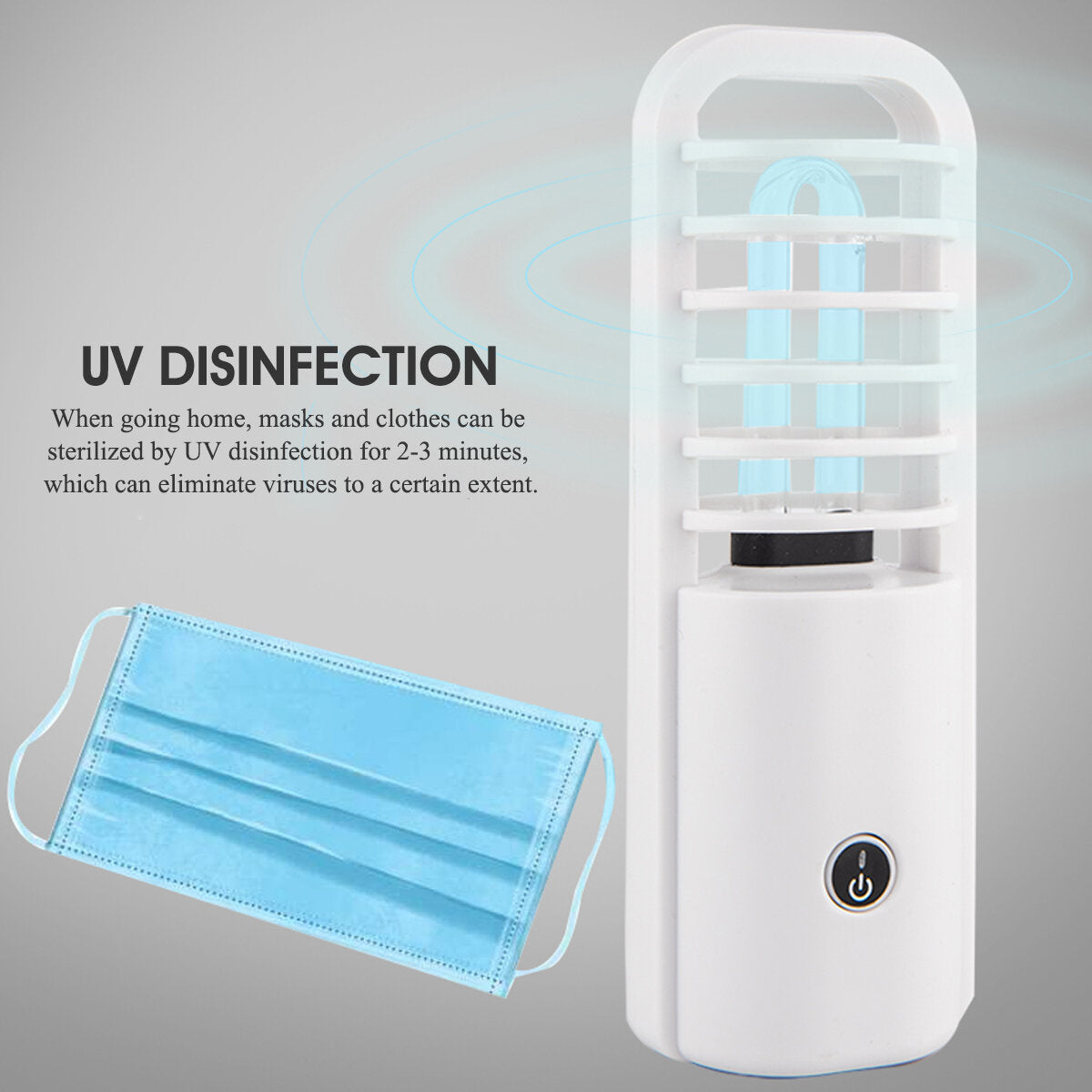 USB Rechargeable Portable UV Sterilization Light - Germicidal Disinfection Lamp