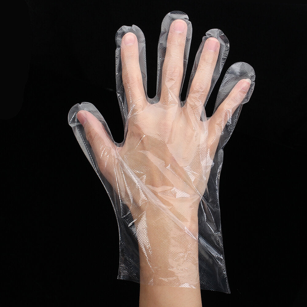 100Pcs Disposable Safety Gloves for Home, Kitchen, and Dining - Transparent