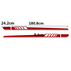 2PCS Car Side Stickers Body Decals Long Stripes for Mercedes Benz C-Class Racing