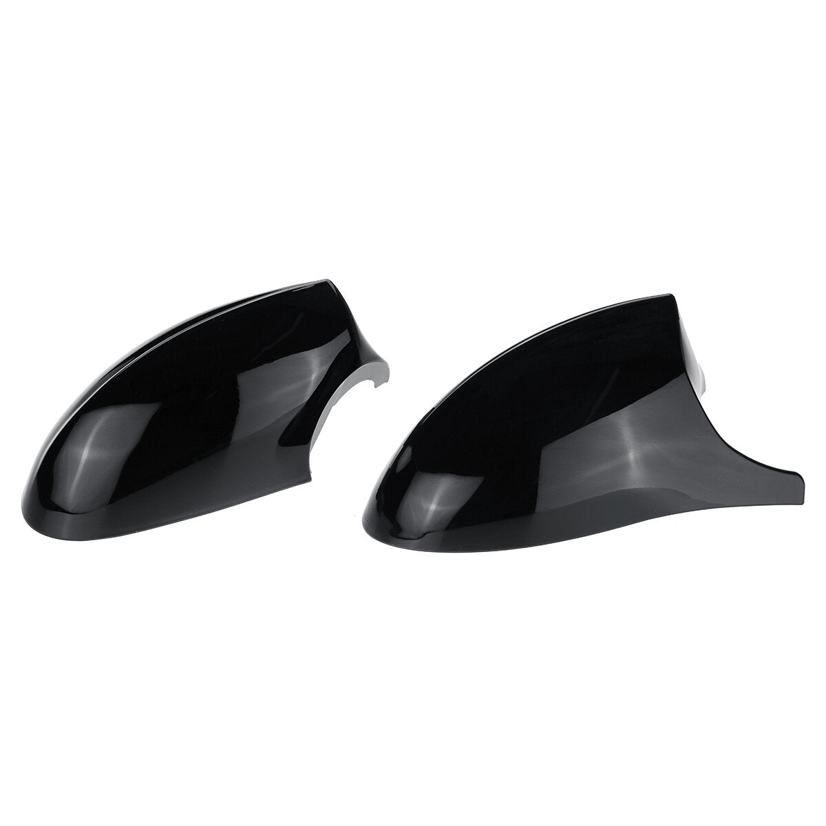 Glossy Black Rear View Mirror Cap Cover for BMW E90 E91 2005-2007 E92 E93 2006-2009 Replacement Left & Right